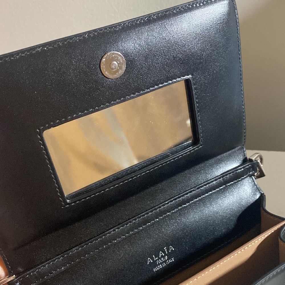 Alaia Black Crystal-Embellished Mini Top-Handle Bag - Picture 4 of 6
